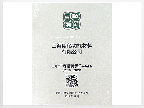 上海市“专精特新” 中小企业